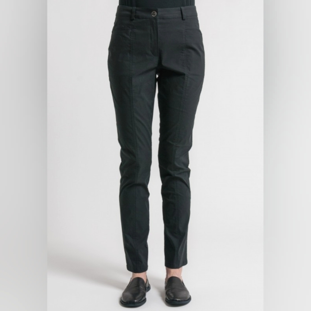 Annette Gortz Sz 34 / 4 Stretch Cotton Elias Pants Nero Black Skinny High‎ Waist